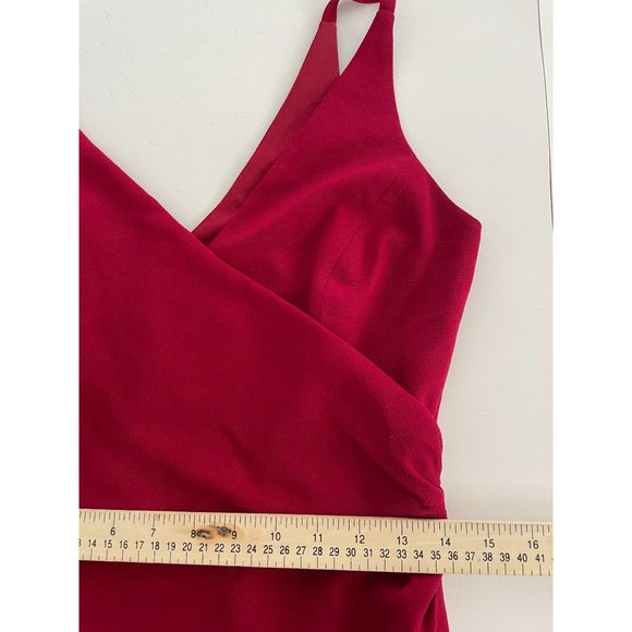 NEW Dress The Population Anita Low Back Sheath Dress Garnet M Red - Picture 11 of 12